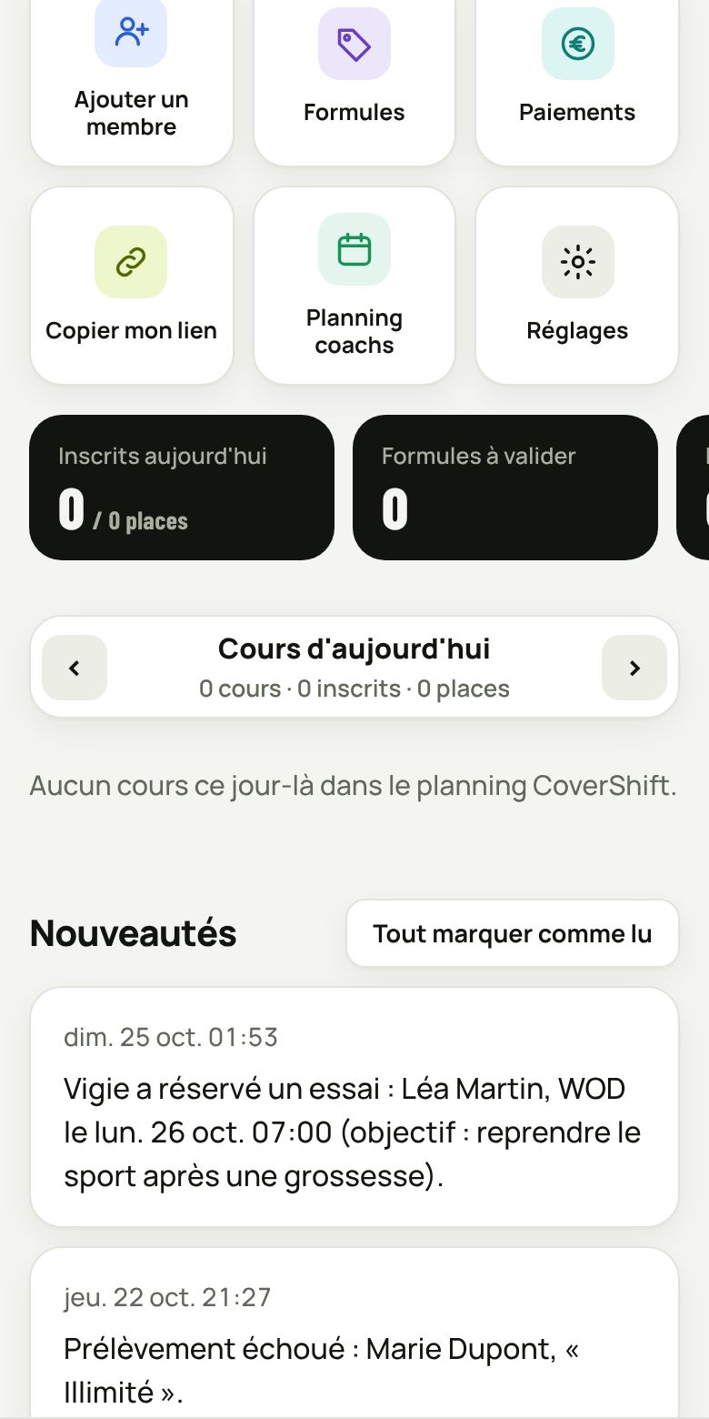Vigie sur le téléphone du gérant